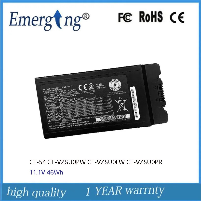 11.1V 46Wh CF-54 Laptop Battery for PANASONIC CF-VZSU0PW Toughbook CF-54 series