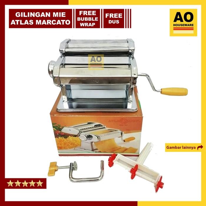 Atlas Marcato Gilingan Mie Asli Pasta Pangsit Pastel Noodle Maker Termurah