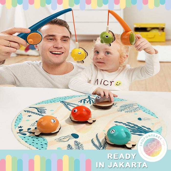 Jkt Top Bright Bahamas Fishing Game Set Magnetic Mainan Pancing Ikan