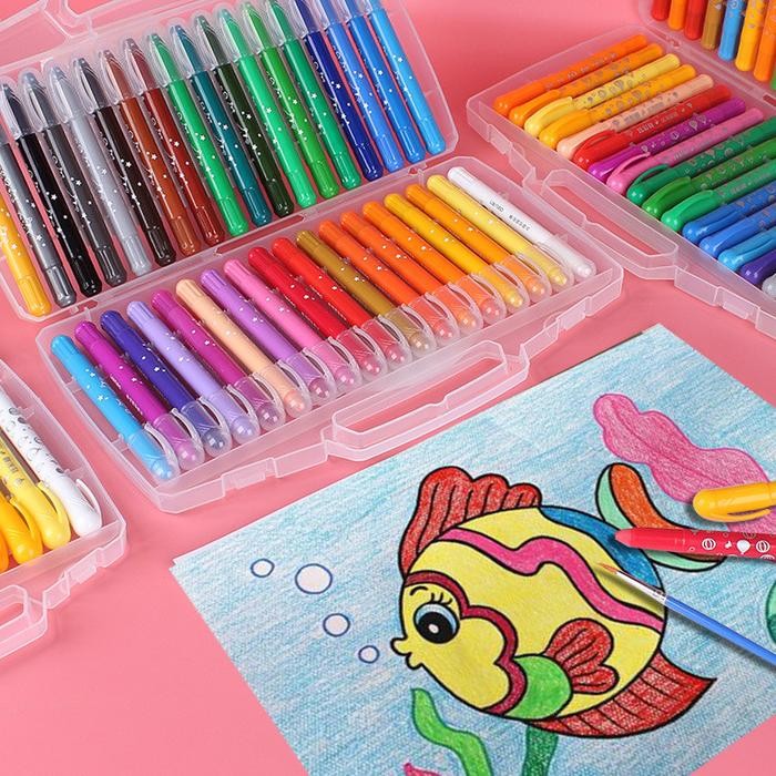 

Crayon Mata Besar Sedang Crayon Original 12/24/36 Warna Water Soluable Crayon Krayon Mewarnai