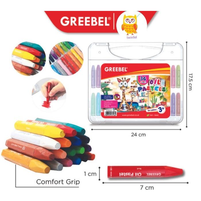 

Grebeel Crayon Krayon Oil Pastel (36 Warna) Untuk Anak Non Toxic