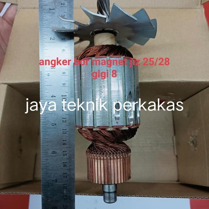 Terbagus Angker Bor Magnet 25Mm / 28Mm Gigi 8 - Armature Bor Magnet - Rotor Bor