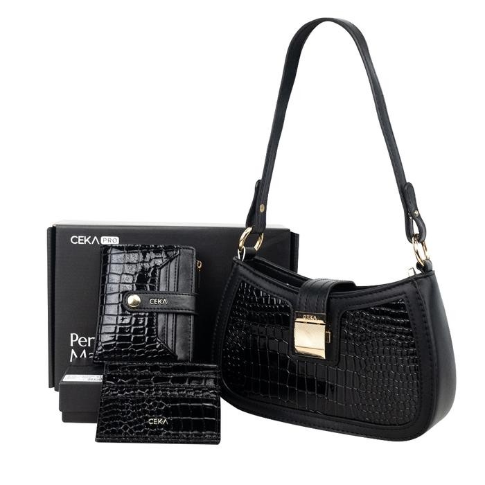 Ceka Pro Tas Shoulder Bag Wanita Handbag Original Branded Paket Hemat Hampers - Laila Gift Set