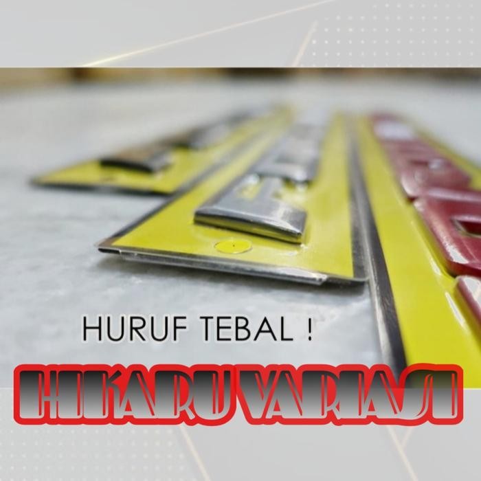 Emblem Kap Mesin Fortuner Huruf Timbul Tulisan Tebal Engine Hood Mobil