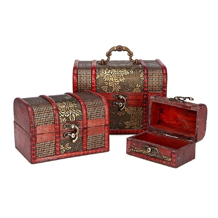 PROMO HJR Kotak Perhiasan / Peti Harta Karun Vintage Bahan Kayu