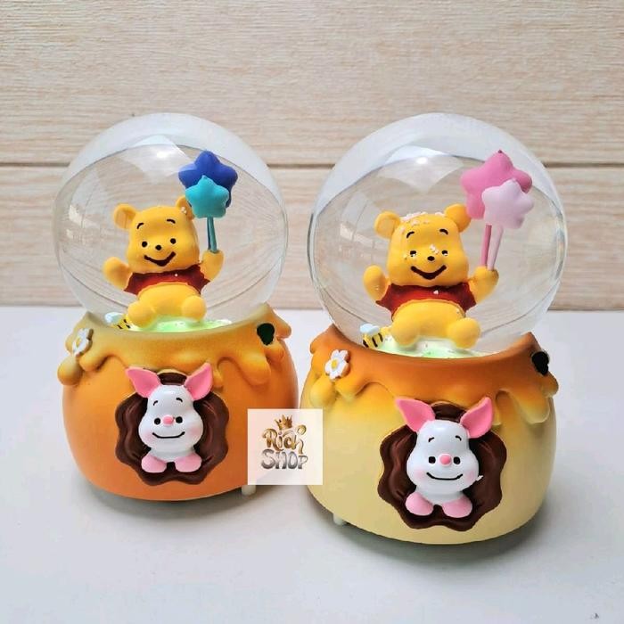 Snowball Unicorn Kotak Musik Bola Kaca Kristal Salju Lampu Waterball Snowglobe