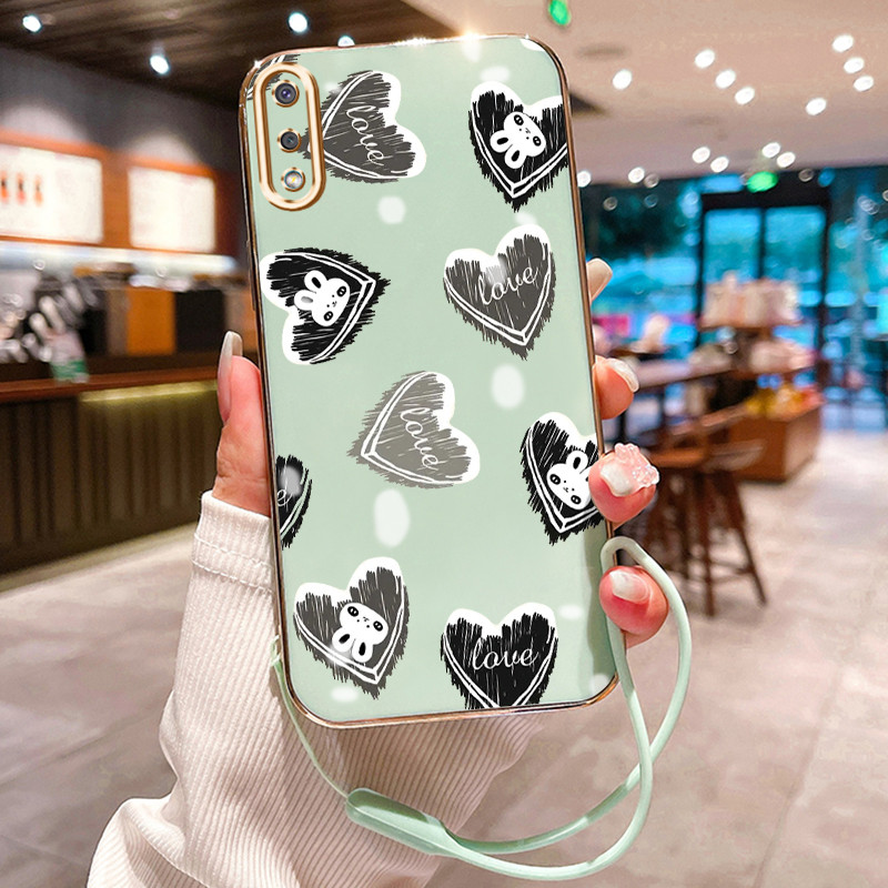 Casing Hp Untuk Samsung Galaxy A02 M02 A02s M02s F02s Case Softcase Hati Kelinci Kesing elektroplati