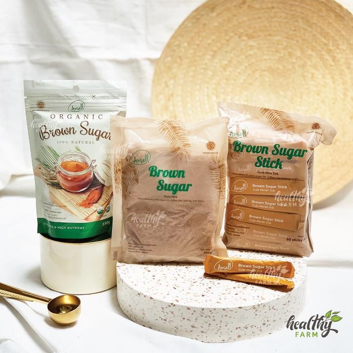 

Brown Sugar Bubuk Stick Ansell / Gula Merah / Coconut Sugar Stik 480G