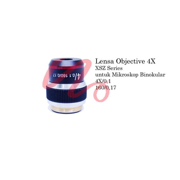Lensa Objektif 4X/0.1 Mikroskop Binokular Xsz