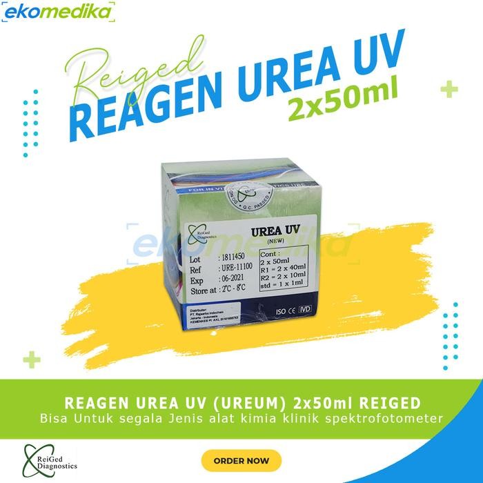 Reagen Urea Uv (Ureum) 2X50Ml Reiged / Urea Uv 100 Ml / Ureum 4X50 Ml