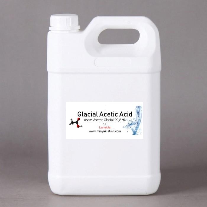 Asam Cuka Glasial 99,8% 5 L Glacial Asetik Acid Cuka Pekat 5 Liter