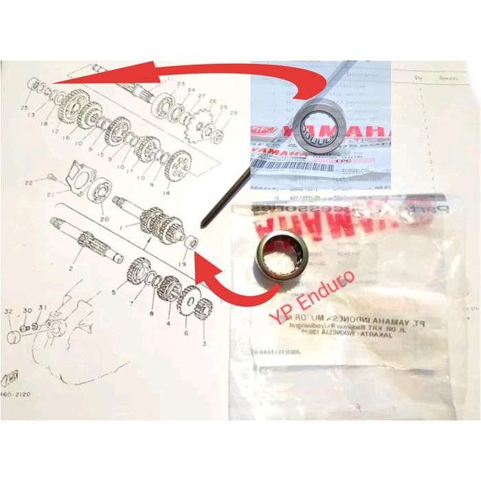 Bearing As Rasio Kiri Kanan Yamaha Dt100 Laher Bambu Lidi Dt125 Dt