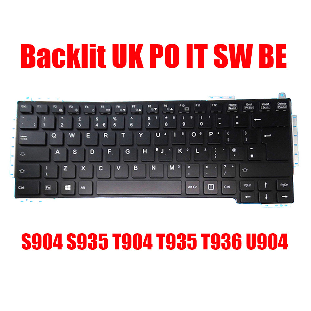UK PO IT SW BE US Laptop Keyboard For Fujitsu For LifeBook S904 S935 T904 T935 United Kingdom Portug