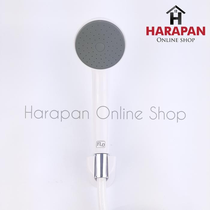Hand Shower Mandi pvc Putih A129 + Selang / Shower Mandi Plastik