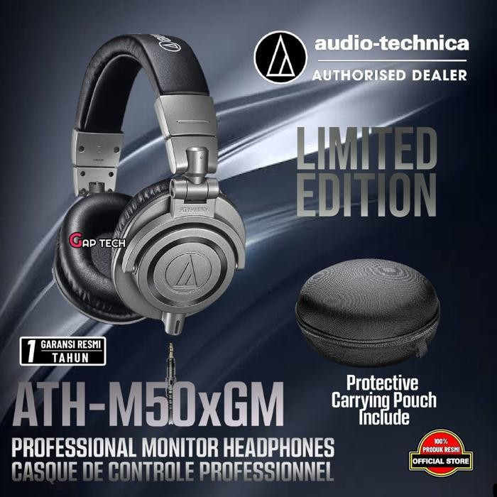 Cuci Gudang Audio Technica Ath M50X Gm / Ath-M50Xgm / Ath M50Xgm / Ath M50 X Gm (Gun Metal)