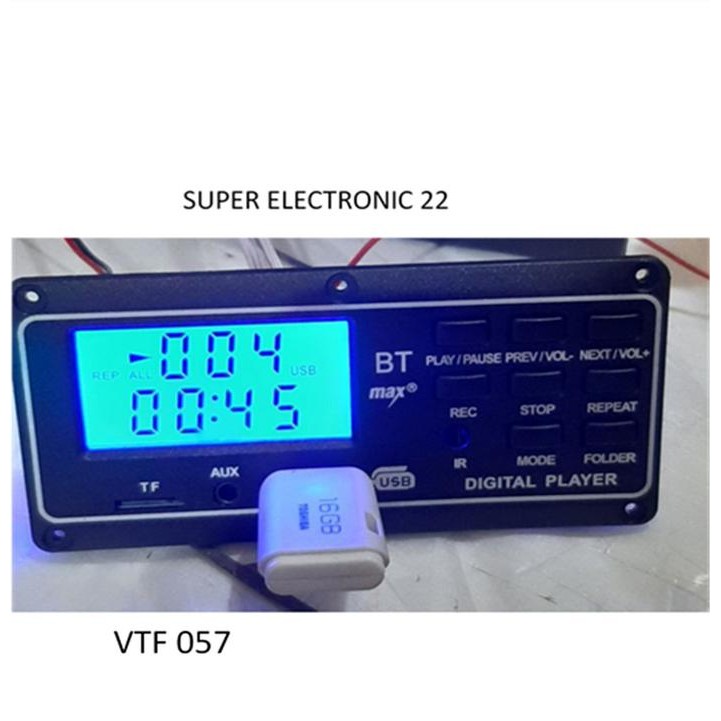 Modul kit Mp3 Bluetooth Audio LCD Besar 12 Volt Digital Player *