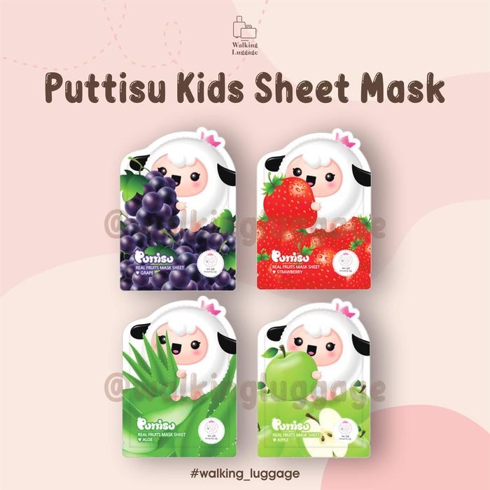 (Expert) PUTTISU Real Fruit Kids Sheet Mask Masker Wajah Anak Korea
