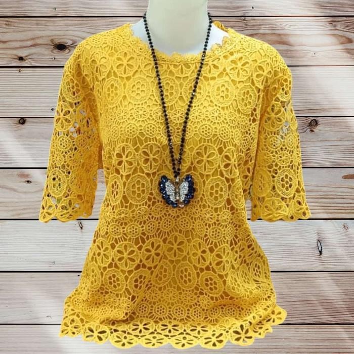 (Expert) PICKCLOTH - D 51985 atasan blus terbaru wanita murah kekinian jumbo brokat premium bluse