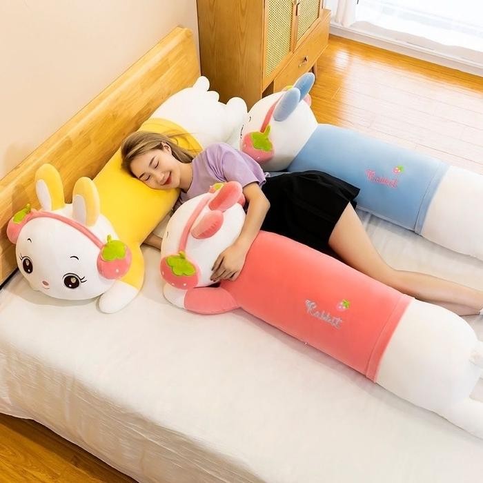 Boneka Guling rabbit walkman ukuran besar 1 meter bahan halus Dolls