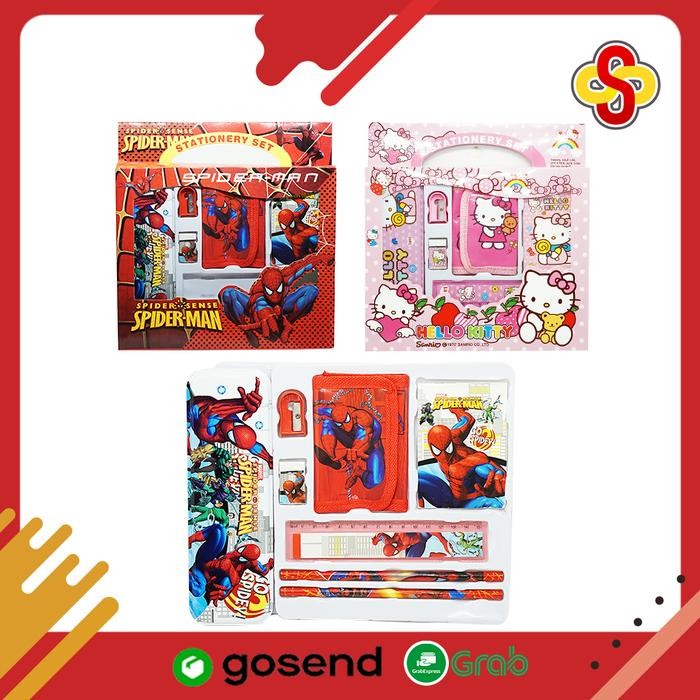 

ORIGINAL Set Alat Tulis Sekolah Anak 8 in 1 Karakter Stationery Set 938 READY STOCK