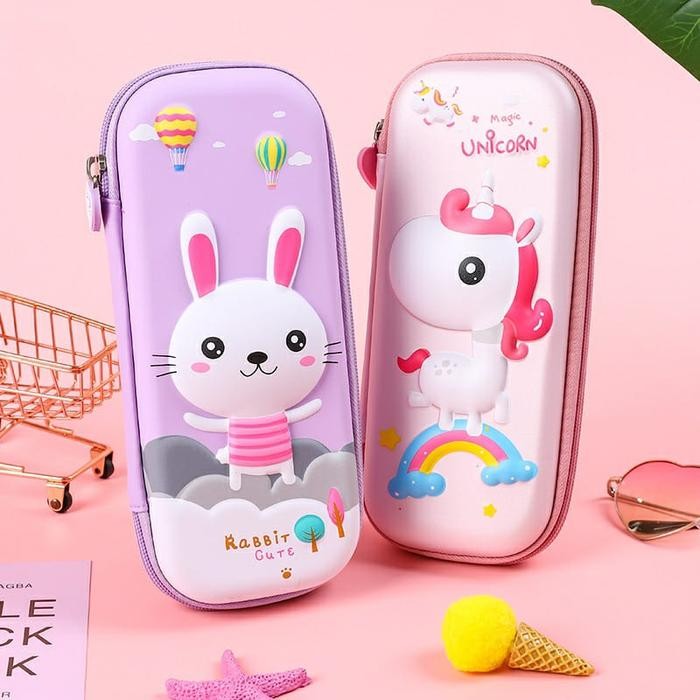 

DISKON Tempat Pensil Unicorn Kotak Pensil Cewek Sekolah Alat Tulis Timbul READY STOCK