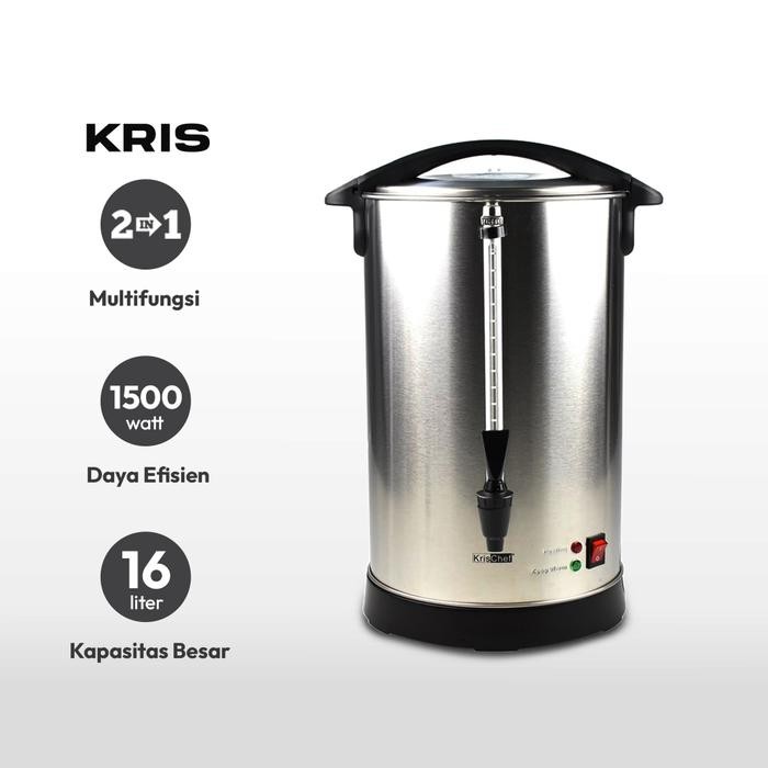 AZKO Kris 16 ltr Teko Listrik Water Boiler Dispenser Air Panas Wadah Saji Minuman Acara Perlengkapan