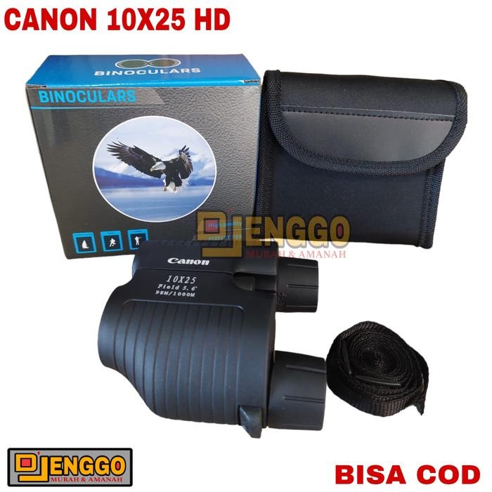 Teropong Binocular Canon 10x25 Wide Angle HD Lensa Bening Jernih