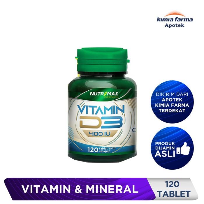 Nutrimax Vitamin D3 400 IU 120 Tablet / Vitamin D3 / Kimia Farma