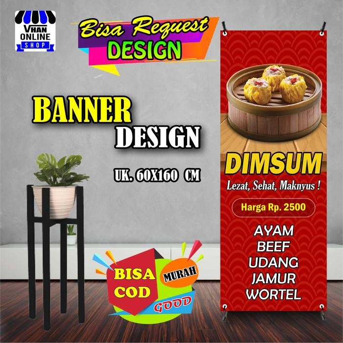 

Spanduk Banner Dimsum, Siomay, Makanan Viral Keren Simple