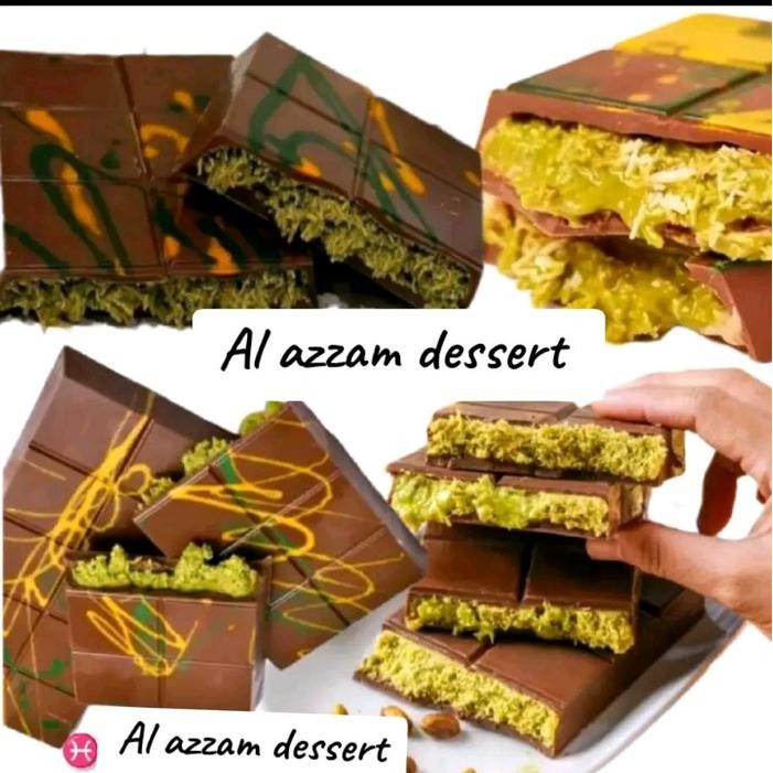 

Chocolate Dubai Crispy "PISTACHIO KUNAFE" Berat 210 gr size 16*8 , coklat Viral Lembut Meleleh