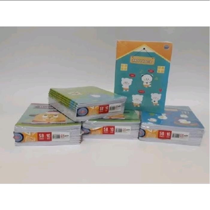 

1 pack(10 buku)Buku sidu/sinar dunia isi 58 lembar buku tulis putih Paper Stationery
