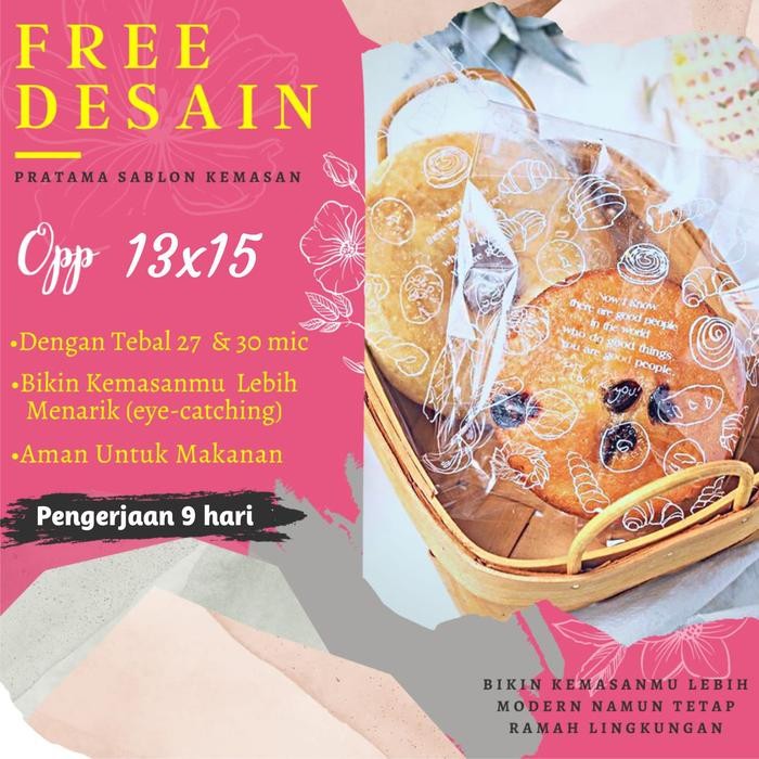 Sablon Plastik Opp Roti 13x15 By Pratama Sablon Kemasan