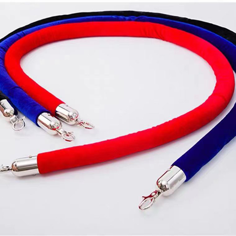 

KINJOIN 3M High Quality Long Flannel Sling Twisted Lining Barrier Rope For Welcoming Queuing Columns