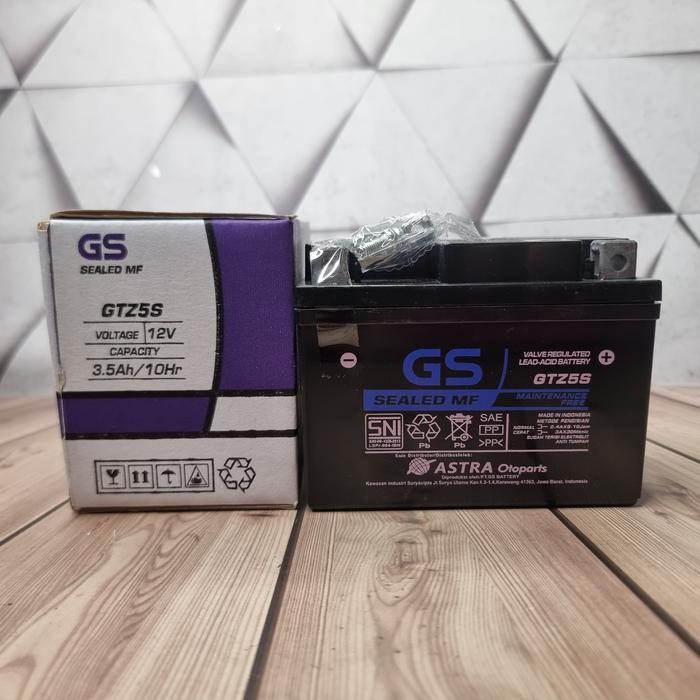 Aki Motor Astra Gs Gtz5S Beat F1 Fi Cw Injeksi Accu Kering Mf Original