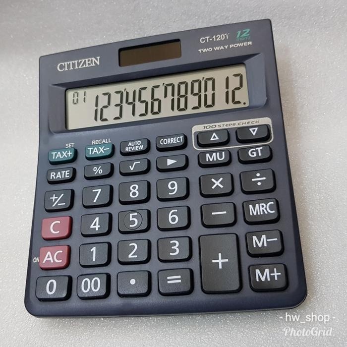 

kalkulator citizen ct 120 t . kalkularor 12 digit . calculator murah kode 644