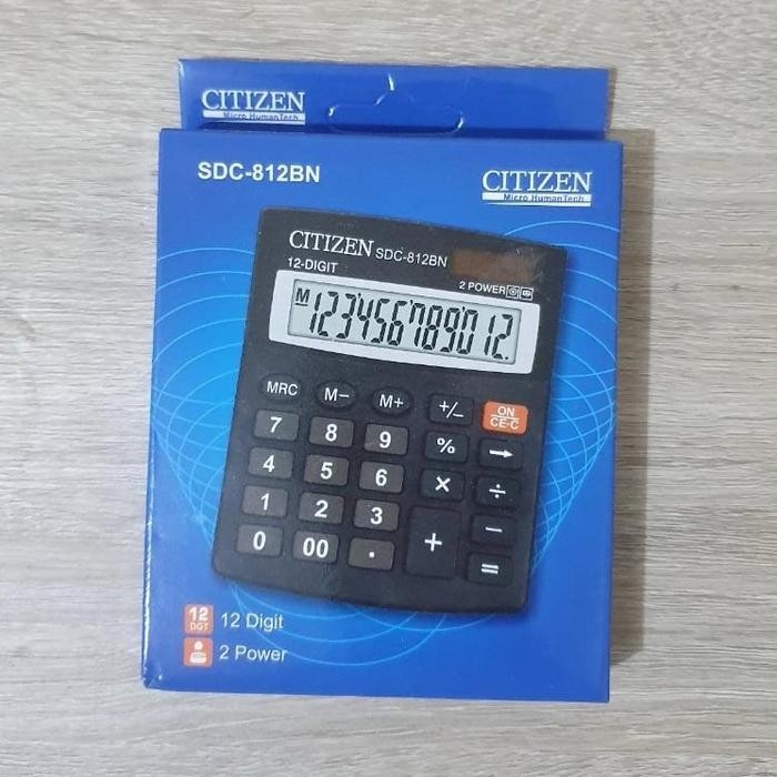 

kalkulator citizen sdc 812bn - kalkulator kecil 12 digit kode 1112