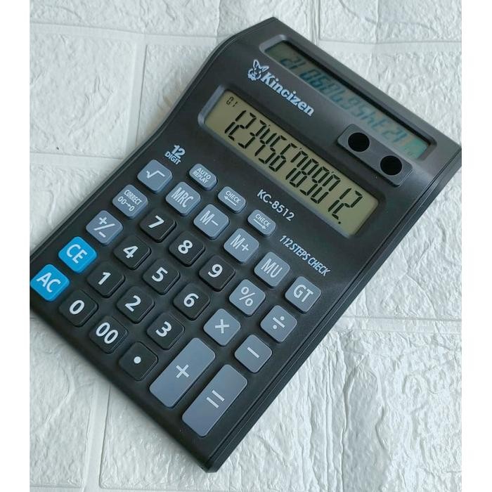 

kalkulator 2 layar kawachi kc 8512 - 12 digit - dual lcd - hitam - calculator kode 417