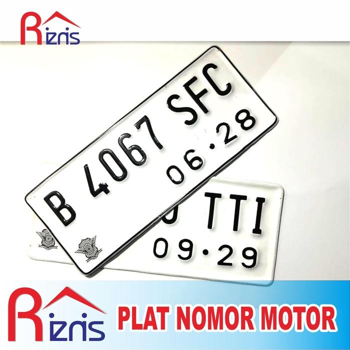 plat nomor motor custom huruf stiker *