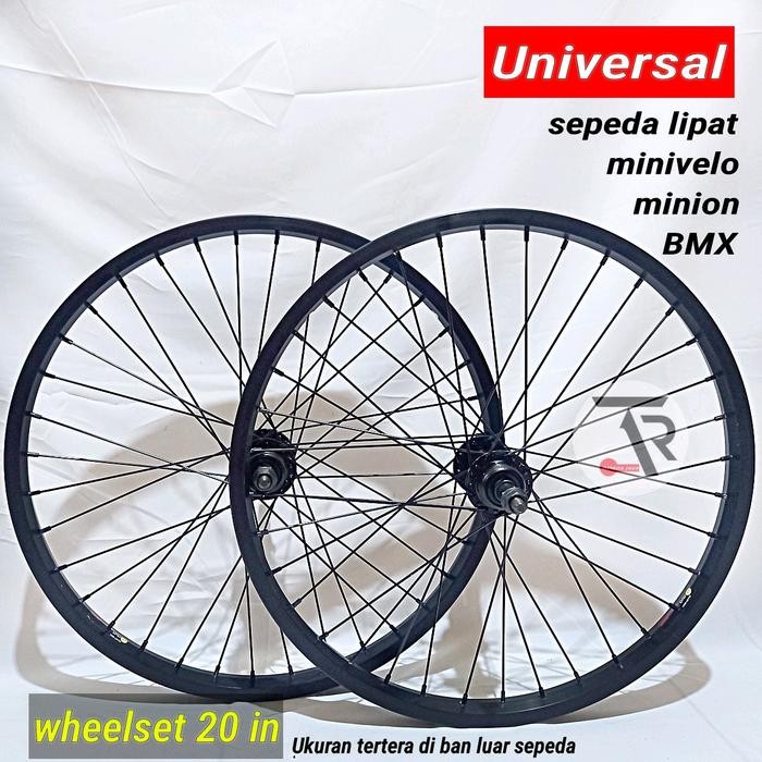 Velg Sepeda 20 In Double Drat Bisa Cakram & Gir Single/Speed Untuk Semua Sepeda 20In Olahraga