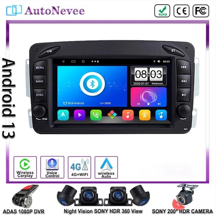 Car Radio Android For Mercedes Benz CLK W209 W203 W208 W463 Stereo