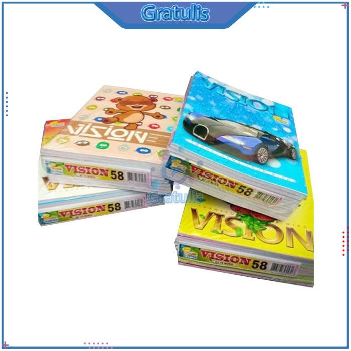 

ASLI BUKU TULIS 1 PACK VISION [ISI 58 LEMBAR/10 BUKU] / BUKU SEKOLAH 1 PAK SETARA / ALAT TULIS