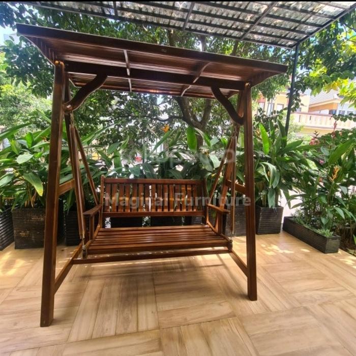 Hot Sale Ayunan Kayu Jati 3 Dudukan Best Seller Sudah Finishing