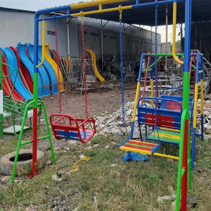 2 Ayunan Rantai Besi Anti Karat Galvanis Dan 2 Ayunan Rantai Nya Saja