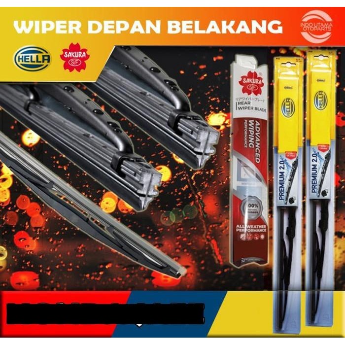 Wiper Depan Belakang Innova Hella Sakura
