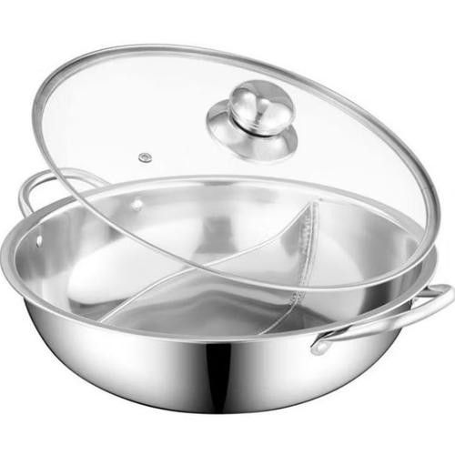 Panci Shabu Shabu 30cm / panci Sukiyaki / panci sekat 2  30cm / panci hot pot 30cm - panci shabu sha