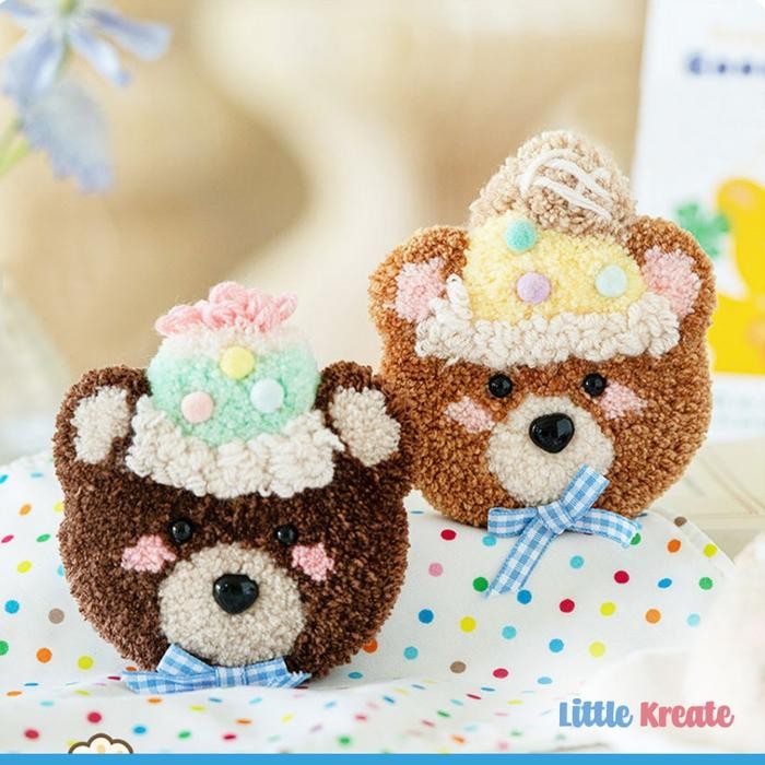 

BigPunch Gantungan Kunci - Punch Embroidery Bag Charm - Punch Needle Coaster Embroidery Kit - Paket