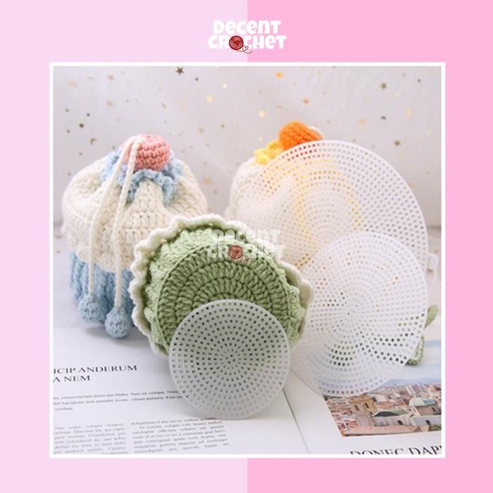 

Kanvas Plastik / Plastic Canvas Clutch / Jaring Tas Rajut Tangan - 3MM 33*50