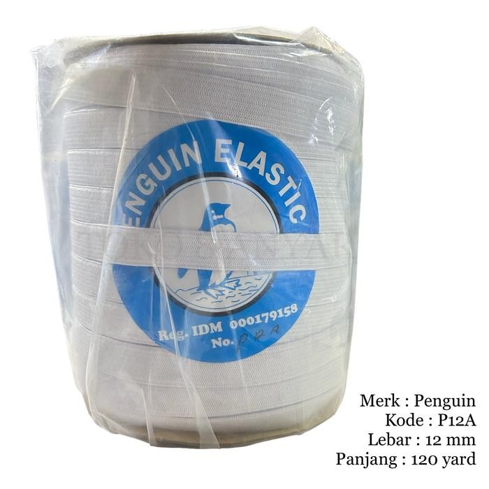 

Karet Elastis Penguin P12A 12 mm / 1.2 cm 120 yard