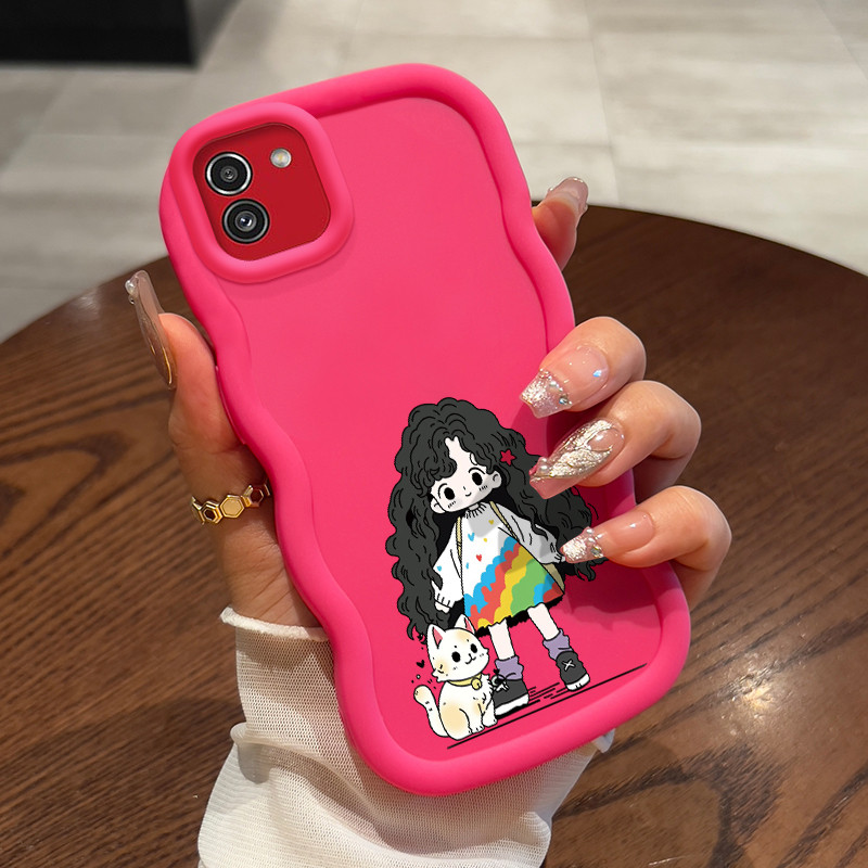 Casing Untuk Samsung A03 A03s A02s M02s F02s Case Casing Gadis anime HP Cesing pelindung Silikon Sof