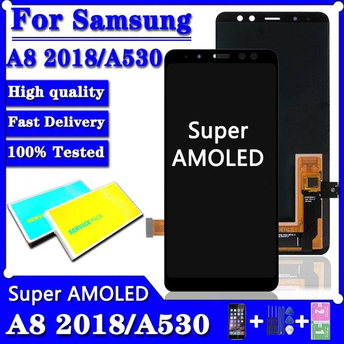 5.6"Super Amoled For SAMSUNG  A8 2018 A530 A530F LCD Display Touch Screen Digitizer Assembly A8 2018